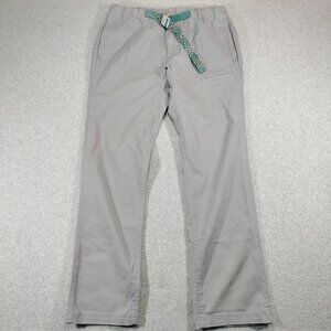 Kavu Pants Mens Medium Gray Road Pants Belted Stretch Hiking Outdoor